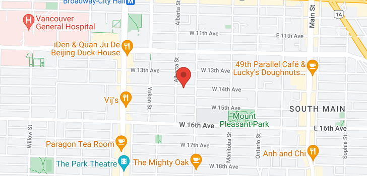 map of 238 W 14TH AVENUE